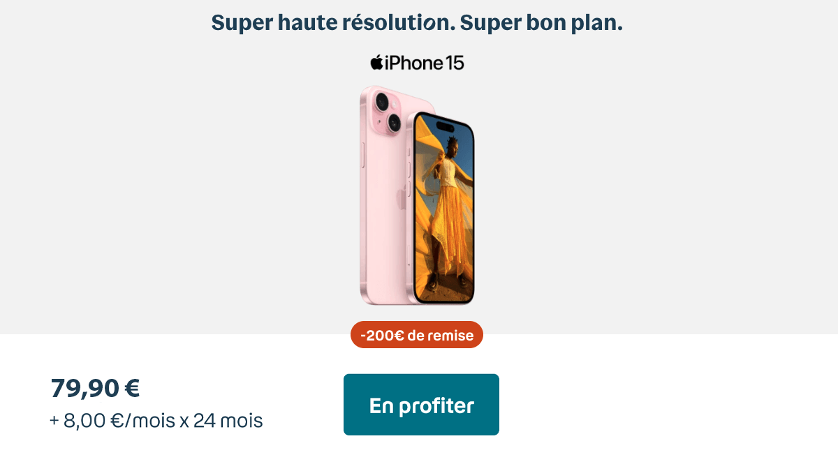 Bouygues promo iPhone 15 pas cher
