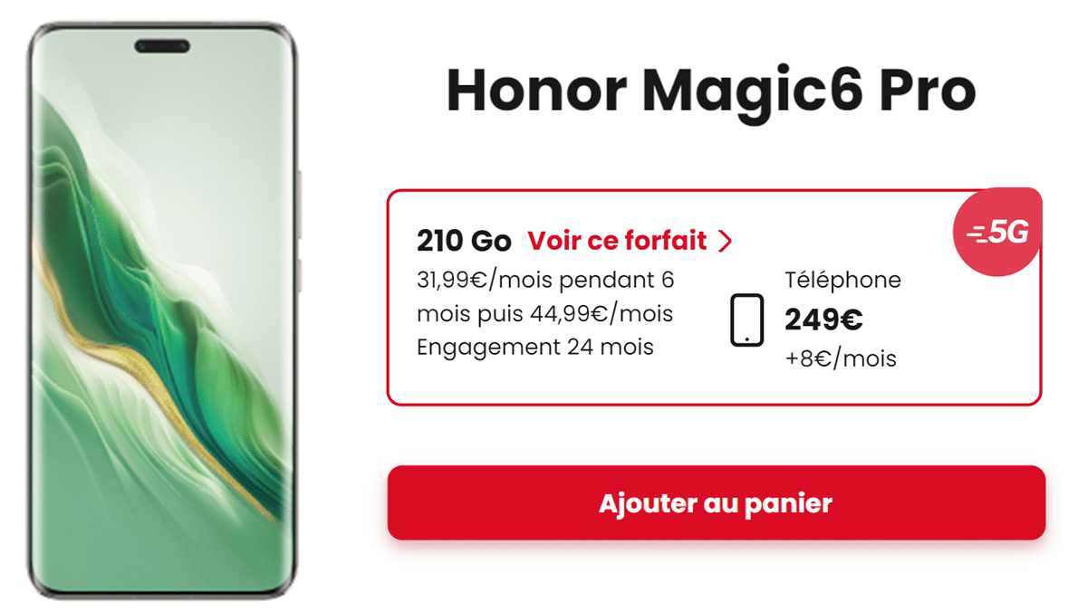 SFR Honor Magic6 Pro promotion