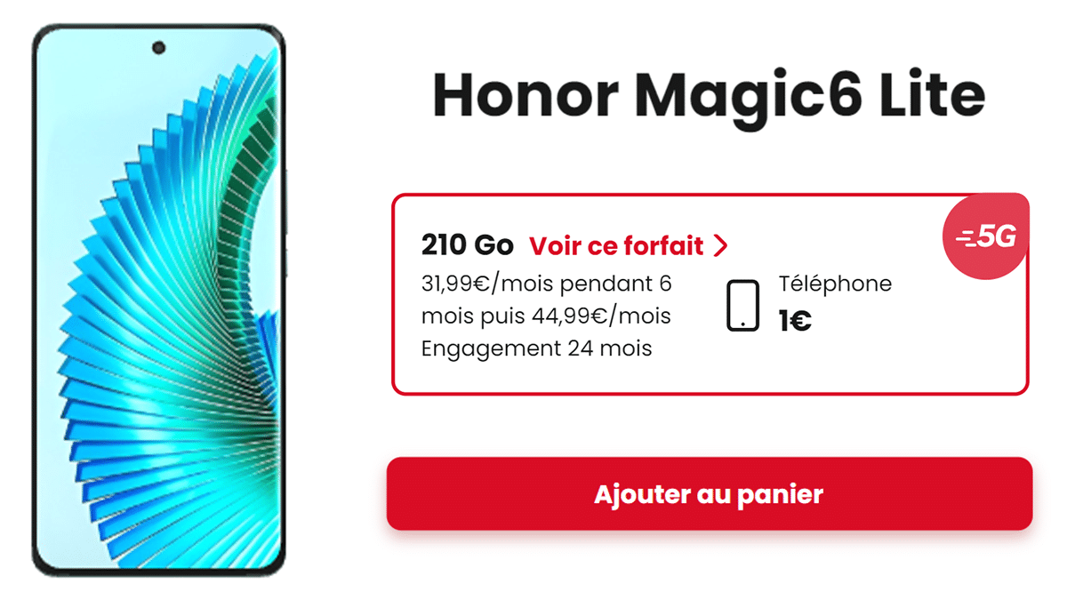 SFR offre Magic6 Lite forfait 5G