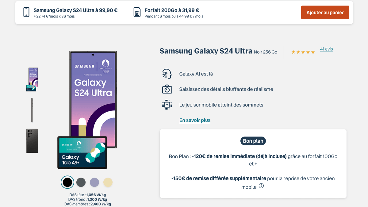 Samsung Galaxy S24 Ultra Bouygues Telecom