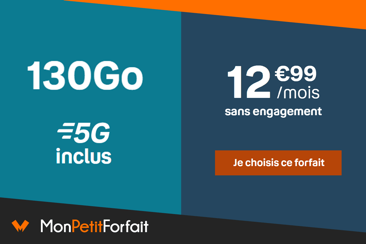 Forfait mobile 130 Go promo B&You