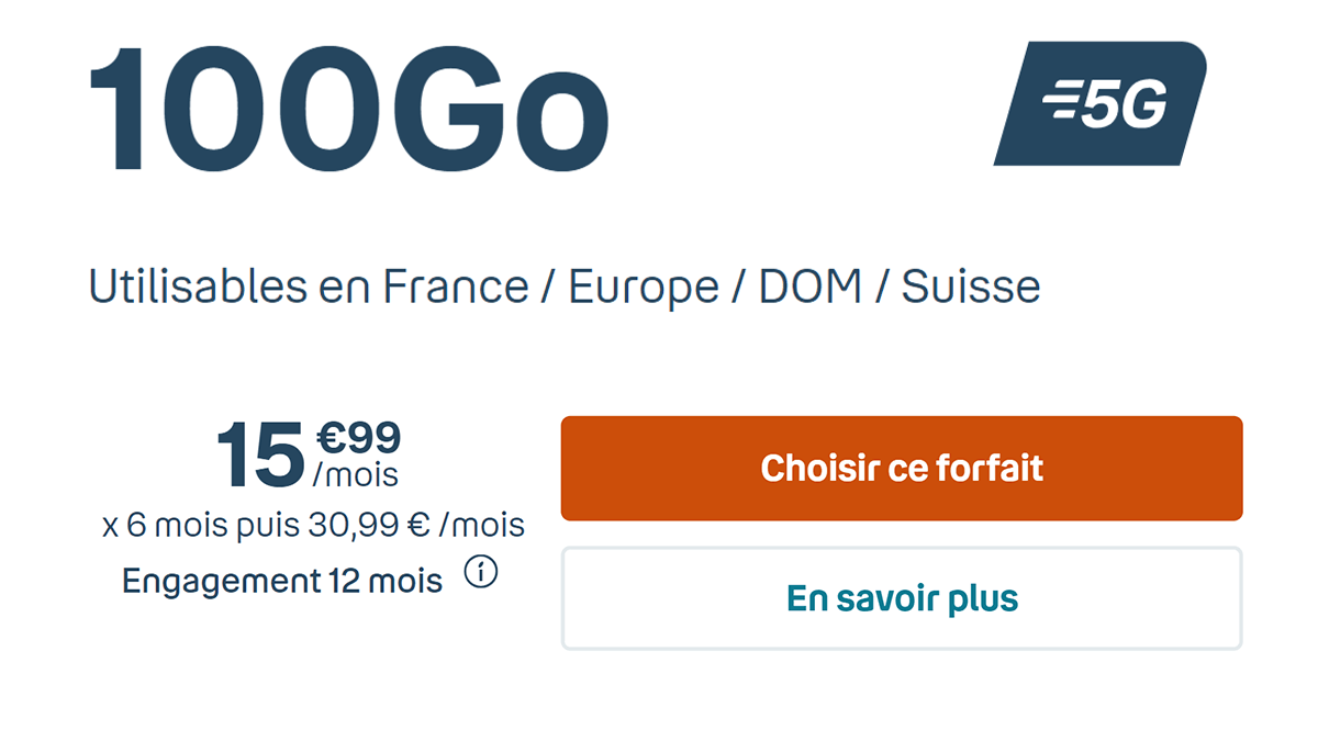 Forfait 100 Go premium chez Bouygues SFR et Orange — free download