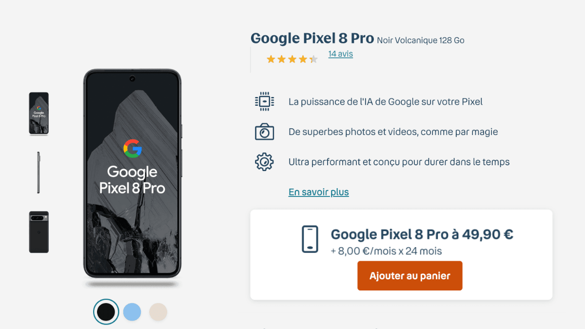 Offre sur le Google Pixel 8 Pro