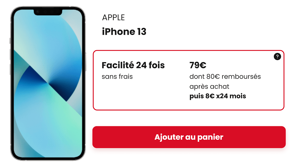 iPhone 13 facilité de paiement SFR