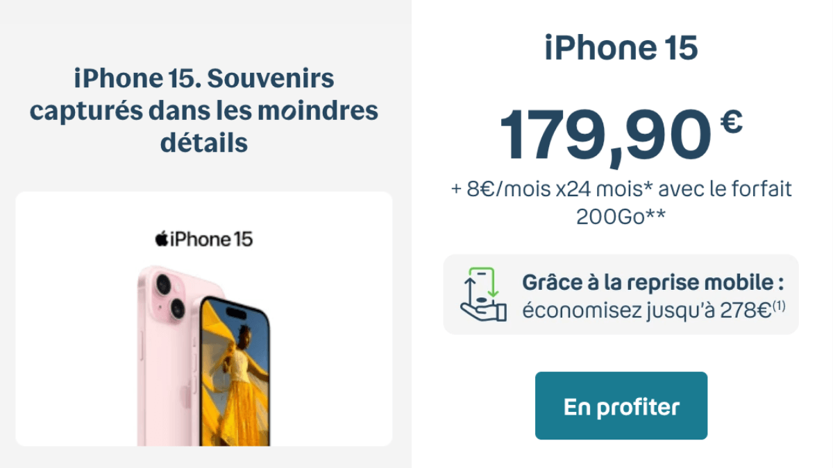 iPhone 15 à prix French Days