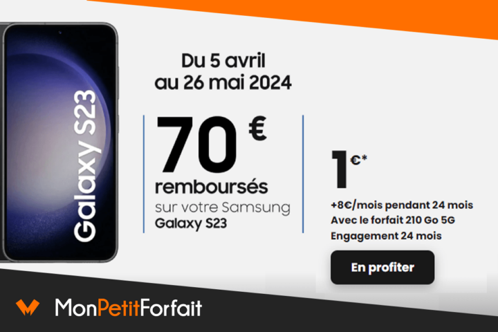 Samsung Galaxy S23 en promo avec SFR