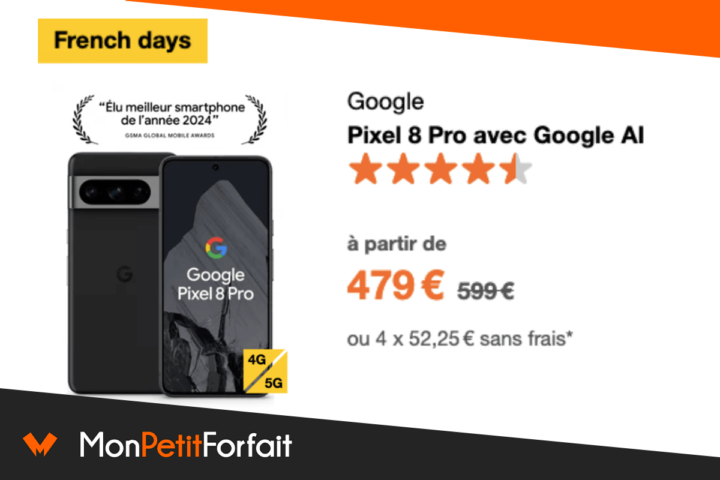 Google Pixel 8 Pro avec remise chez Orange