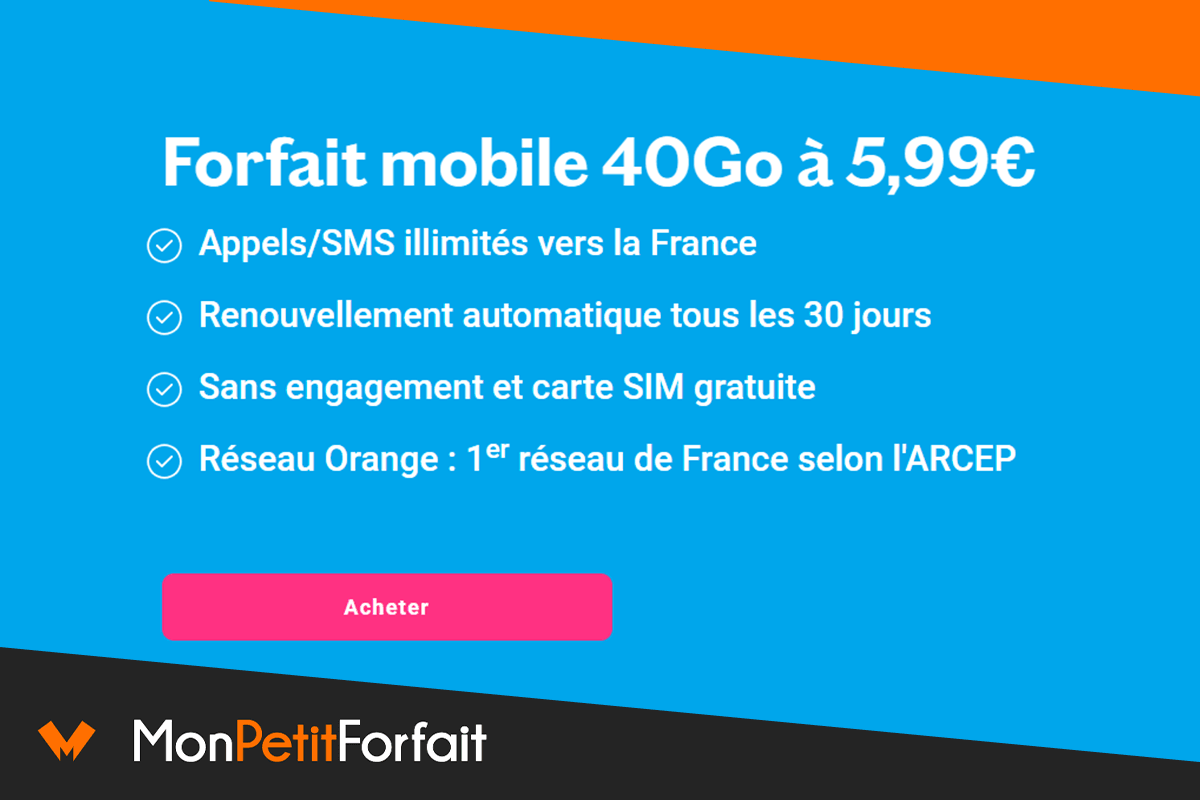 Forfaits mobiles sur le réseau Orange des promos dès 5,99€ chez Lebara