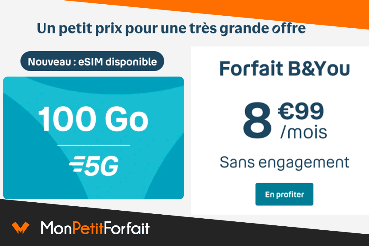 Fer de lance B&You : un forfait 5G avec 100 Go pour 8,99€ — free download