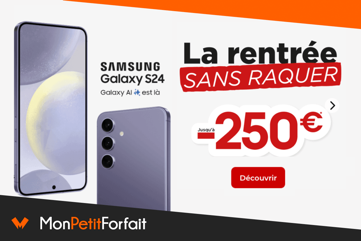 Rentrée : le Samsung Galaxy S24 avec 250€ de remise chez Free