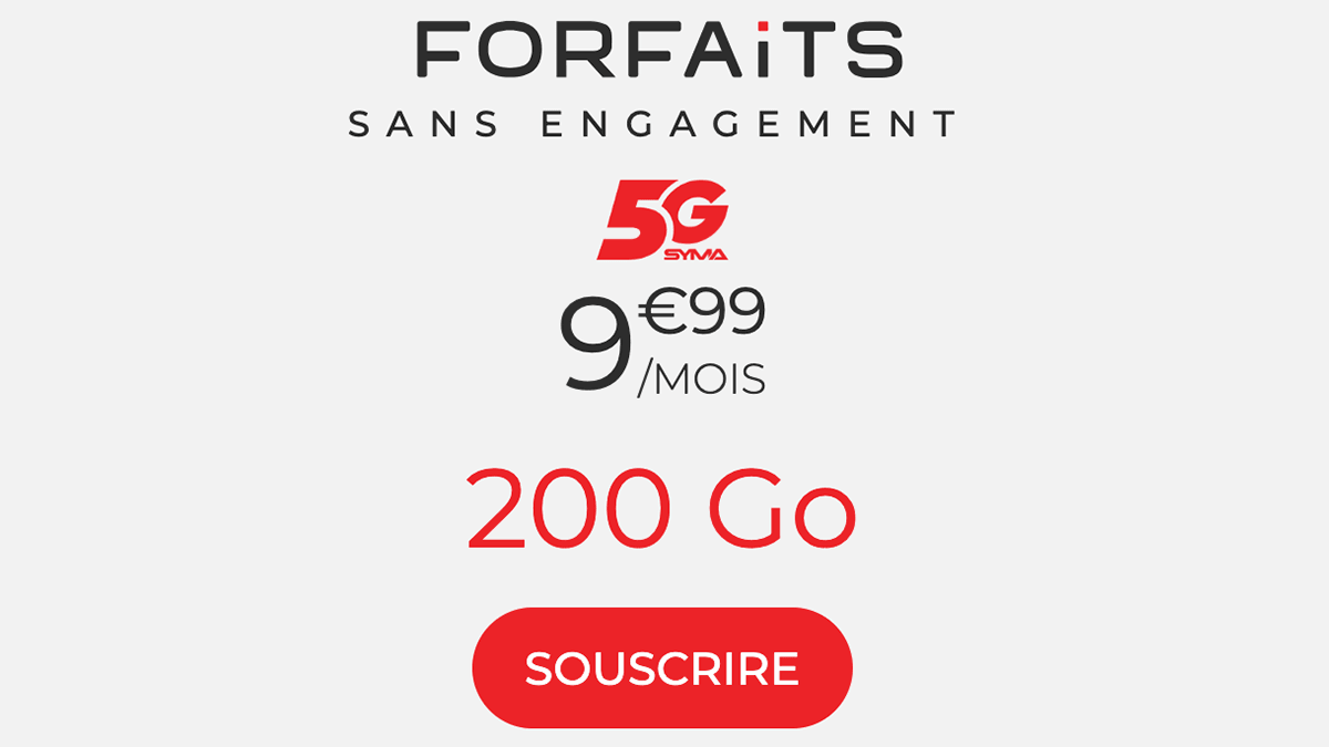 9,99€/mois : c'est le prix fou de ce forfait 200 Go avec la 5G