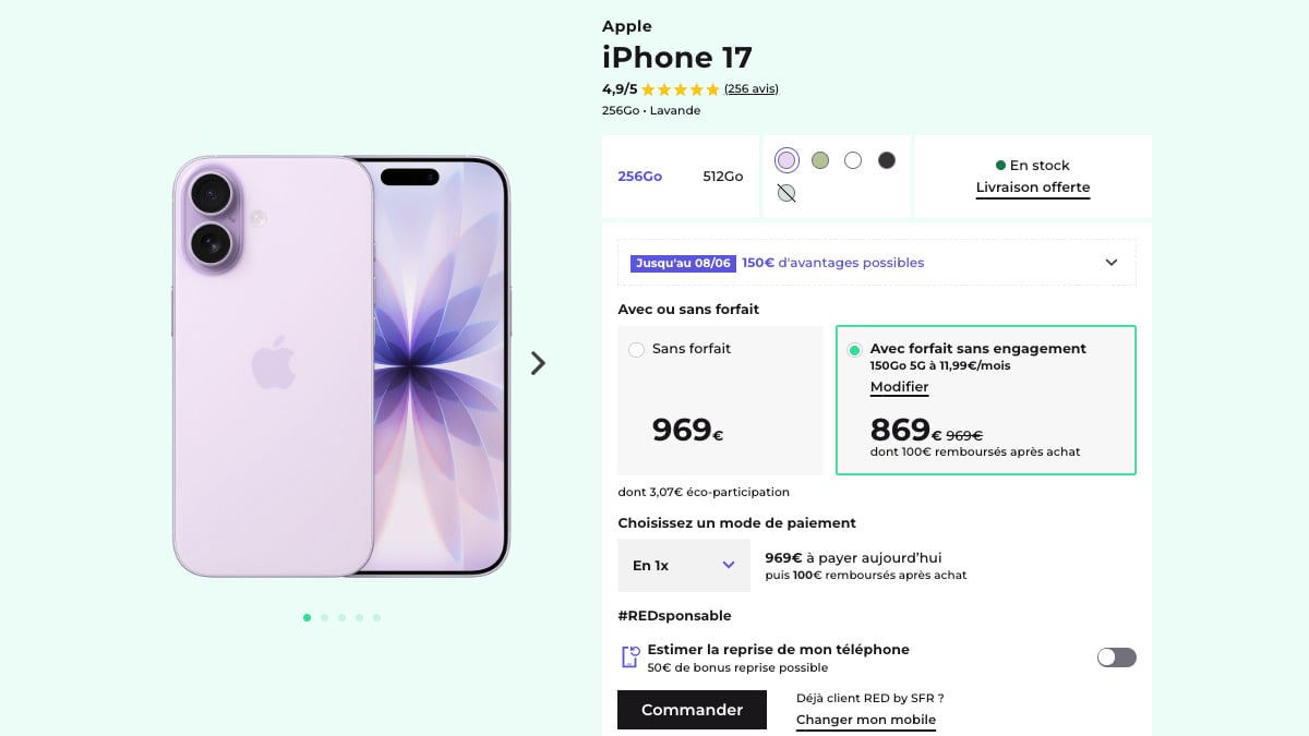 RED by SFR propose-t-il vraiment l'iPhone 17 moins cher